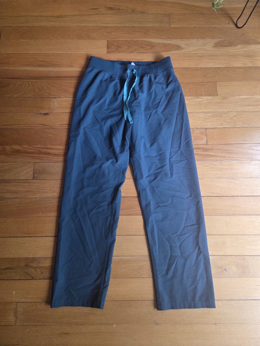 Figs Size Large Pants Teal with Teal Drawstring